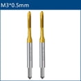 thumbnail image 1 of 2Pcs Titanium Coating Screw Thread Tap Drill Bit M2-M12 Metric Straight Flute, 1 of 6