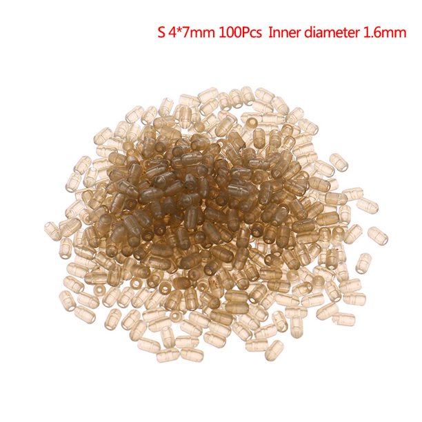 100pcs Carp Fishing Accessories Swivel Stop Beads Anti-tangle Sleeve Stops for Running Lead Feeder Rigs Tackle He Qiyong unisex