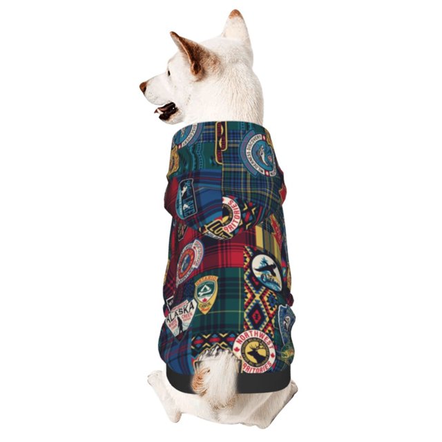 Balery Adventure Camping Badge Sudadera con Capucha para Perros Pequeños – Ropa para Mascotas, Disfraz para Perros y Gatos, Ideal para Fiestas y Cosplay-Small