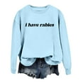 thumbnail image 4 of TINZ Femmes Quotidien Maison Extérieur Entraînement Manches Longues Col Rond T-Shirt Haut Chandail Imprimé Blouse de Rue Mode Urbaine Dames Shorts Ensembles Lingerie Légère Chandails Légers Femmes, 4 of 4