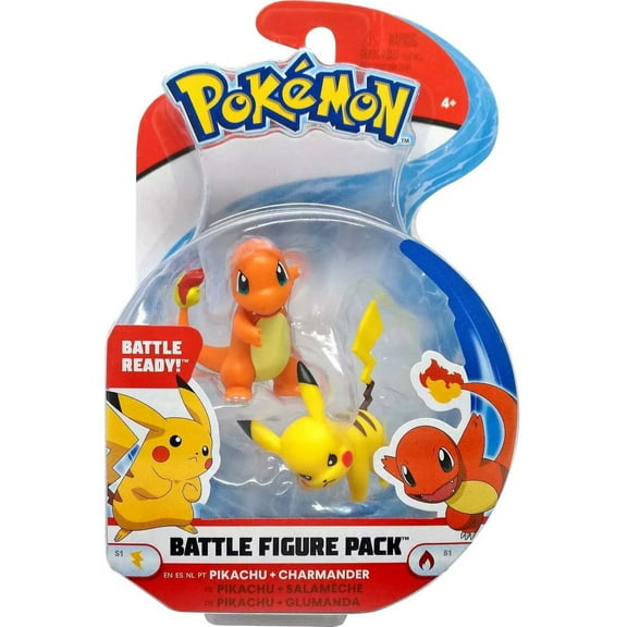 Bandai Pokemon 2" & 3" Pikachu & Charmander Action Figures