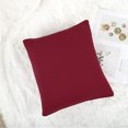 thumbnail image 4 of Inicio de poliéster elástico Zip Hasta asiento del sofá almohada cubierta del amortiguador del cojín 45 x 45cm Rojo oscuro Unique Bargains Almohada Funda, 4 of 6