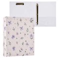 thumbnail image 3 of Haosy Hardcover 3 Ring Binder 1.5 Inch Ring Decorative Binder Organizer for Home School Office, Bows Flower Leaf, 3 of 10