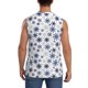 thumbnail image 4 of Balery blue Snowflake Prints Camisetas sin mangas para hombre, absorbe la humedad y protege contra el mal olor.-3X-Large, 4 of 7
