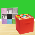 thumbnail image 4 of Purebryt Poubelle de Rangement Cube Pliable 6 Pièces, Rouge, 4 of 4