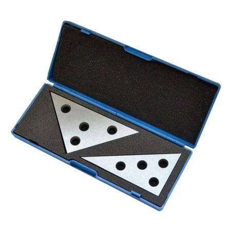 

Solid Steel Angle Blocks and 45-45-90 Angle Plate Set (2pcs Set) with Storage Case