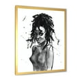 thumbnail image 2 of Designart 'Black and White Portrait of African American Woman V' Modern Framed Art Print, 2 of 4