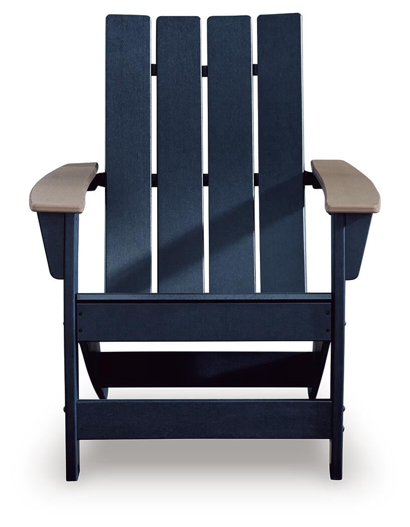 Signature Design by Ashley Mabry Shores Adirondack Chair, Outdoor Patio Chair, Navy Blue MEGA-TUFF™ HDPE