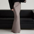 thumbnail image 2 of Riforla Women Spring Summer Skirt 2025 Silk Elegant High Waist Party Wedding Hem Satin Maxi Skirts Women's Skirts Khaki S, 2 of 5