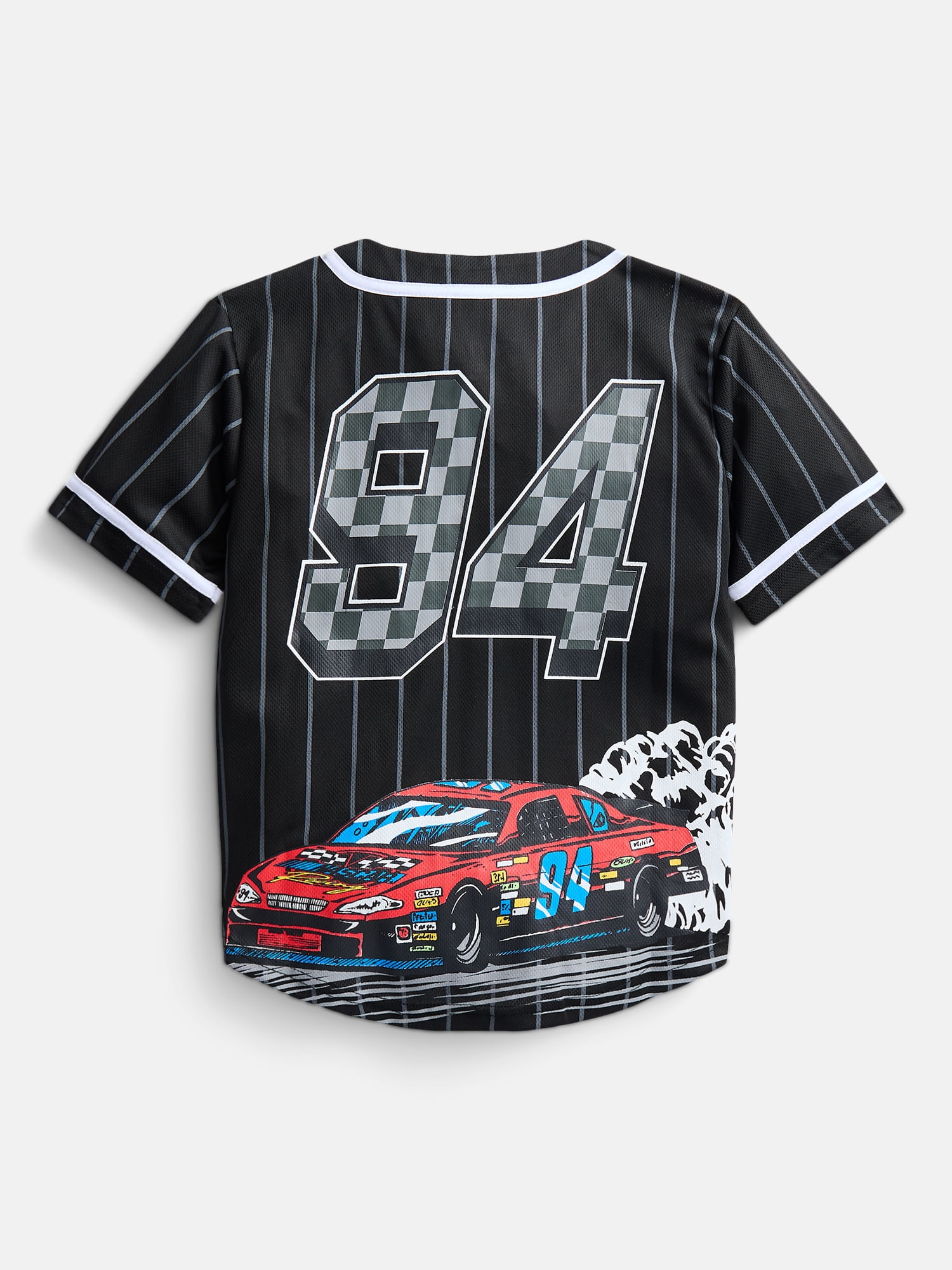 NASCAR Boys Baseball Jersey and Matching Shorts Set, 2-Piece, Sizes 4-12