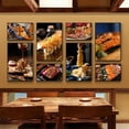 thumbnail image 2 of Pintura en lienzo de comida japonesa, bolas de pulpo, salmón y sushi, imágenes en alta definición, carteles e impresiones para la decoración de la pared del comedor Izakaya, 2 of 5