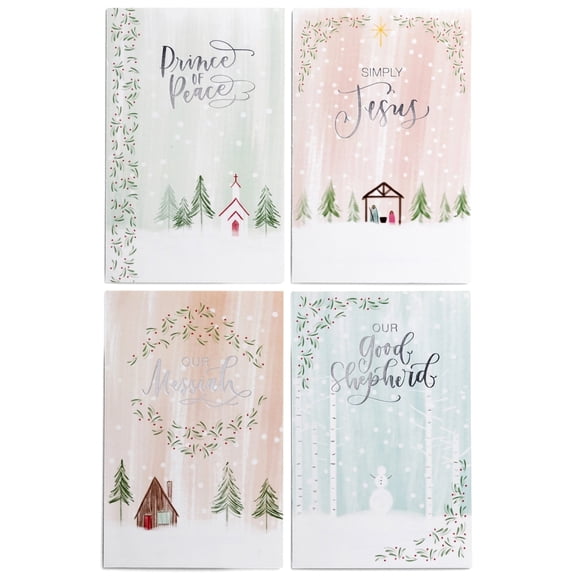 DaySpring Simply Jesus Christmas Greeting Card Set, 60 Count