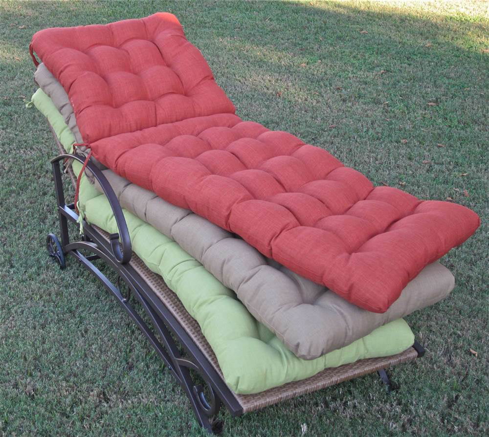 23in Chaise Lounge Cushions w/ UV Protection and Fade Resistance Orange x 4 in 