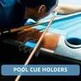 thumbnail image 3 of LIFKOME 2Pcs Weighted Pool Cue Holder with 3 Holes and Chalk Storage for Home Bar Or Game Room, 3 of 7