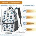 thumbnail image 3 of Police and Rifle White Pattern 17" School Backpacks for Teens,Waterproof Oxford Fabric,S-Shape Padded Straps for School,Travel,Hiking,Camping, 3 of 6