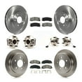 thumbnail image 1 of Transit Auto Front Rear Hub Bearings Assembly Disc Brake Rotors and Semi-Metallic Pads Kit (10Pc) for Car Chevrolet Impala Monte Carlo - Left Right Side (Driver Passenger) KBB-115348, 1 of 11