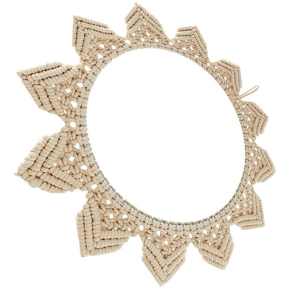 LABSERRON Cotton Rope Wall Mirror Round Decorative Macrame Mirror For Entryway Bedroom Bathroom Stylish Home Decor