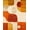 Orange, Pattern 1, variant on Design&I 8'x10' Washable Area Rug Snag-Free Burnt Orange Beige Terracotta Abstract Retro Geometric Mid Century Modern Design for Dining Room, Large Office, Lounge