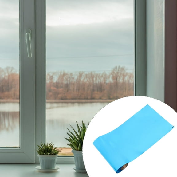 PAMINGONO Window Privacy Film Removable Blocking Sky-Blue PVC 1Pack