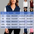 thumbnail image 3 of Wuztai Women's Zip Hooded Vest Sleeveless Casual Loose Solid Soft Lightweight Cardigan Jacket Dark Blue XL, 3 of 7