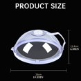 thumbnail image 3 of 1PC Food Microwave Splash Guard 2 Pack Microwave Splatter Cover Transparent Cover Microwave Plate Cover Lid With Handle And Adjustable Steam Vents Holes Keeps Microwave Oven Clean, 3 of 8