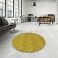thumbnail image 4 of Ahgly Tapis d'Intérieur Lavable en Machine Carré Transitionnel Jaune Profond, 3 Pieds Carré, 4 of 7