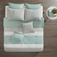 thumbnail image 2 of 510 Design Tinsley 8 Piece Ultra Soft Quilted Comforter Set Bedding, King Size, Seafoam/Grey, 2 of 4