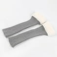 thumbnail image 3 of KyCheLot Leg Warmers for Women Ribbed Fleece Trim Knitted Socks Fall Winter Streetwear, 3 of 3