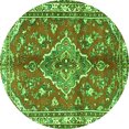 thumbnail image 1 of Ahgly Company Indoor Round Persian Green Traditional Area Rugs, 3' Round, 1 of 1