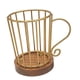 thumbnail image 2 of Cesta porta café de hierro rústico, soporte para cápsulas de café, estante para almacenar papel de café Un oro, 2 of 9