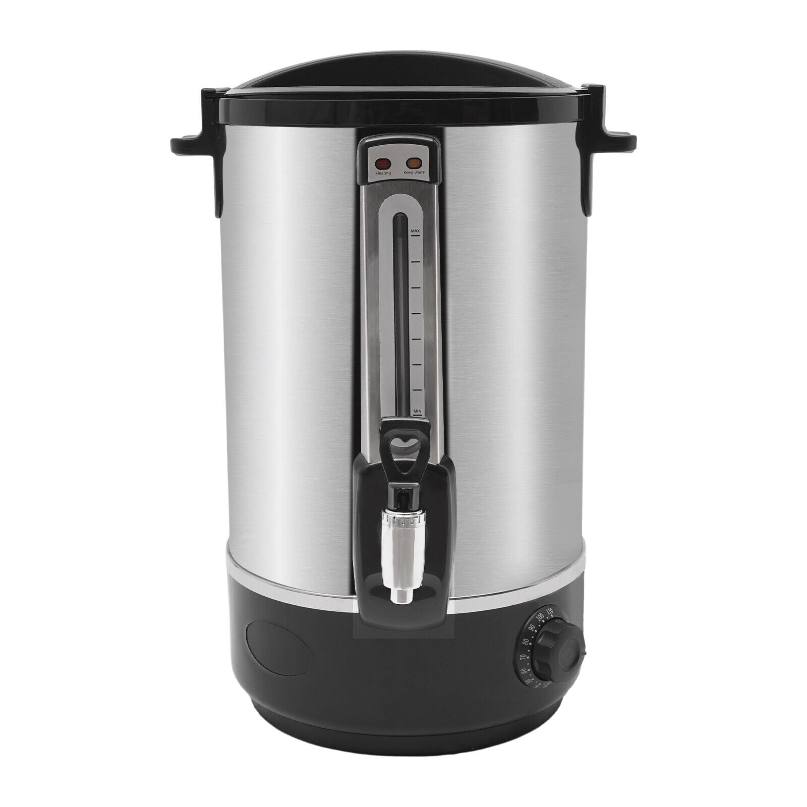 2-layer Stainless Steel Commercial Water Bucket, Electric Hot Water Bucket 16L Beverage Dispenser
