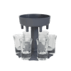 Transer 6 Shot Glass Dispenser And Holder -Dispenser For Filling Liquids, Shots Dispense