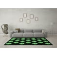 thumbnail image 3 of Ahgly Company Machine Washable Indoor Rectangle Abstract Emerald Green Modern Area Rugs, 2' x 5', 3 of 4