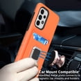 thumbnail image 5 of CoverON For Samsung Galaxy A33 5G Phone Case, KickStand Ring Credit Card slot Rugged Cover Magnetic holder, Orange, 5 of 9