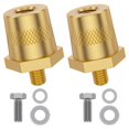 thumbnail image 2 of 1 Pair Battery Pole Adapter Brass Battery Terminal Connector M6 Thread Installation Battery Tone Post Adapter Kit with Screws Washers Elastic Pads for Car Automobile, 2 of 11