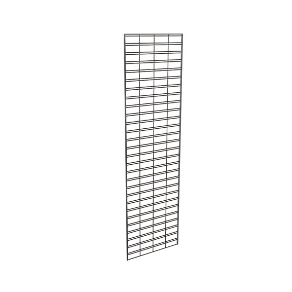 Econoco Commercial Slat Grid Panels, 2' Width x 7' Height, Black (Pack of 3)