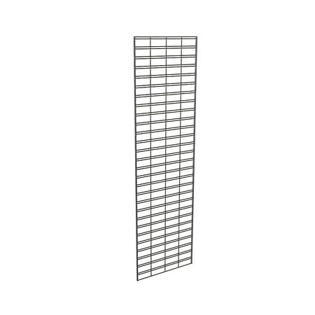 Econoco Commercial Slat Grid Panels, 2' Width x 7' Height, Black (Pack of 3)
