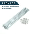 thumbnail image 5 of Unique Bargains Bicycle Spokes Bike Wheel Spokes Silver Tone Nipple 1 Set 14G Carbon Steel Galvanized Silver Tone-263mm, 5 of 7
