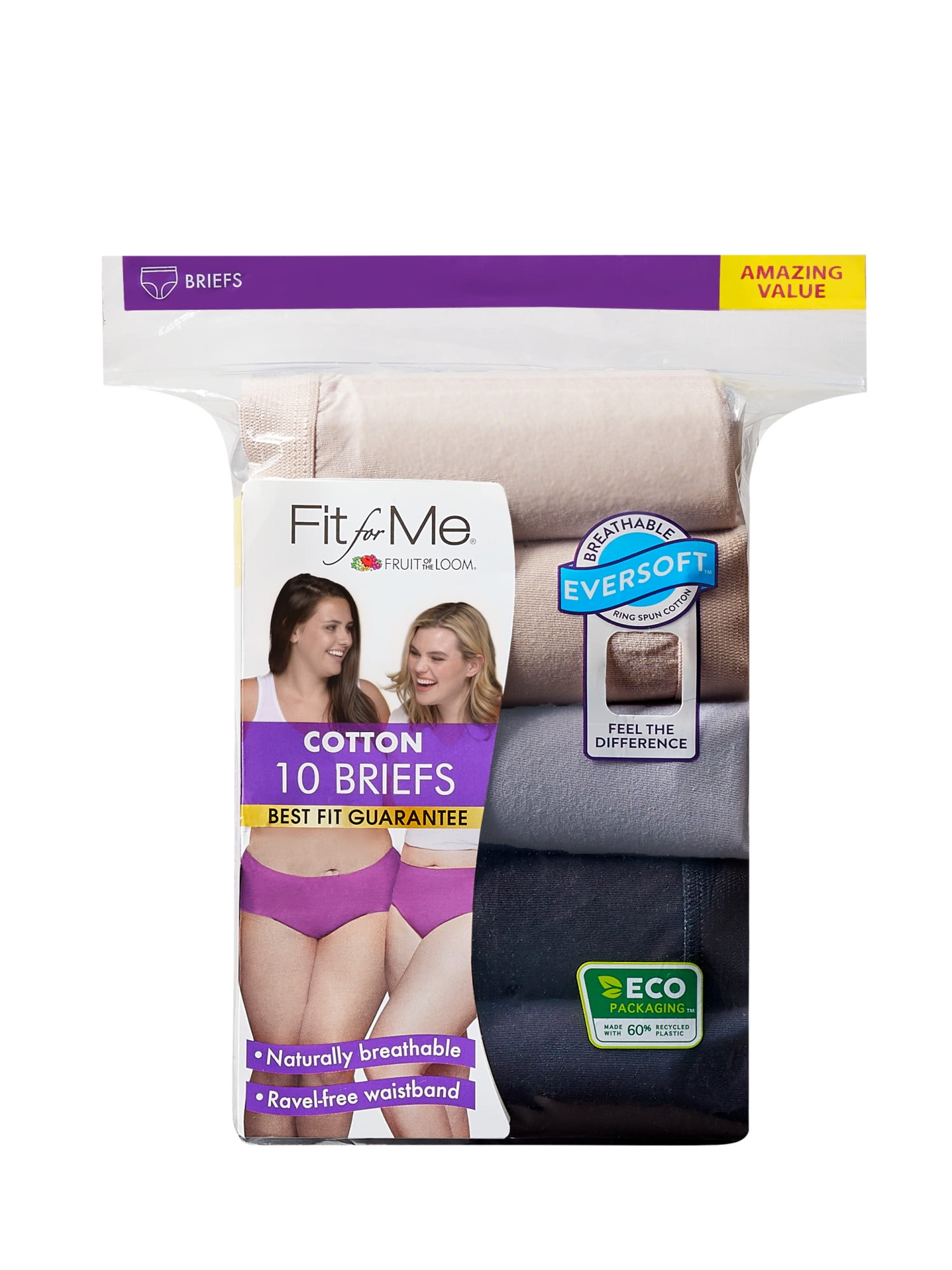 Aazon.co: Fruit of the Loo Fit e Woen`s 5pk Briefs