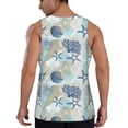 thumbnail image 3 of Easygdp Algae Corals and Seashells Men's Tank Top, Sleeveless Muscle T Shirts, Breathable, Quick-Dry, Loose for Gym, Running, Fitness - Small, 3 of 9
