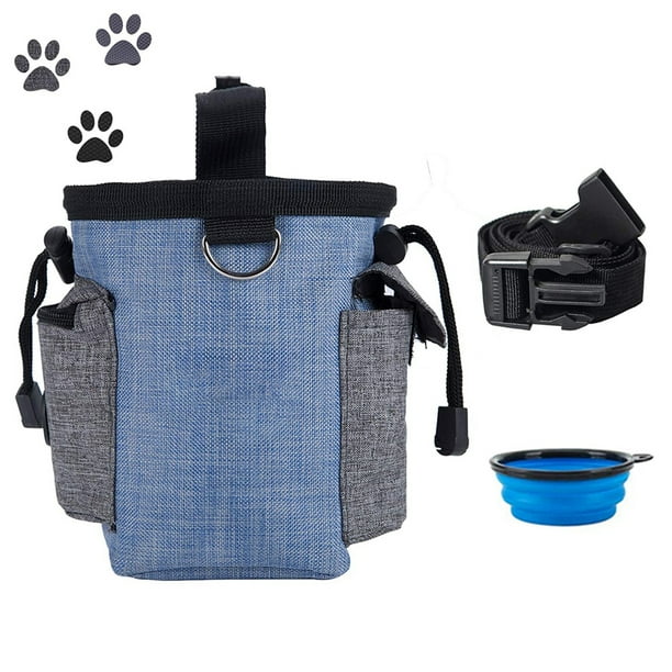 Dog Treat Pouch Dog Treat Bag with Dog Bowl for Training Small to Large