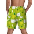 thumbnail image 4 of Balery Green Apple Mens Swim Trunks Swim Shorts for Men Quick Dry Inseam Beach Shorts with Compression Liner Pocket-Large, 4 of 9