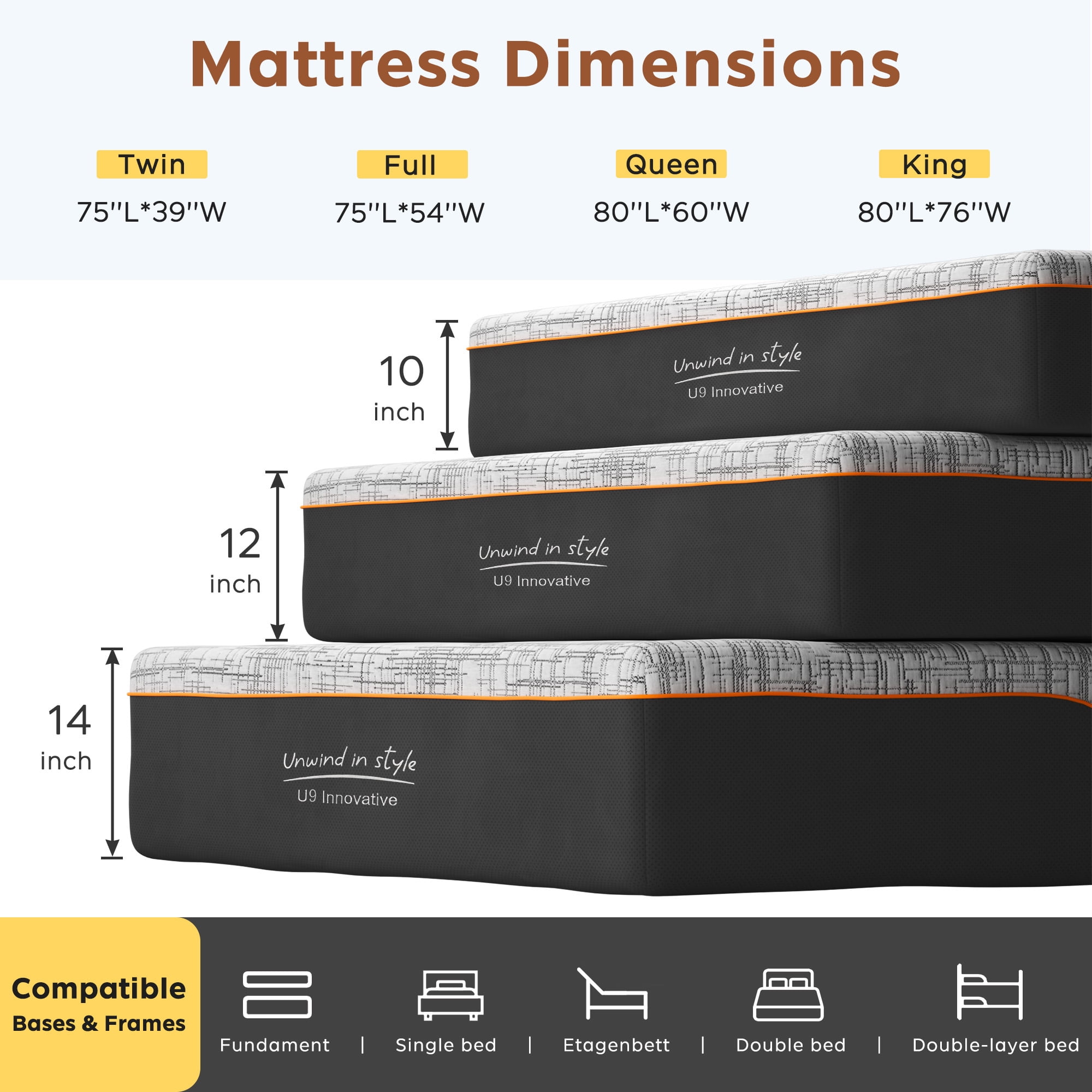 Bamboo Charcoal & Green Tea Memory Foam Mattress,12 Inch Queen Size Medium Firm Cooling Gel Mattress for Pressure Relief, CertiPUR-US Certified & Fiberglass Free,Washable Cover, Mattress in A Box