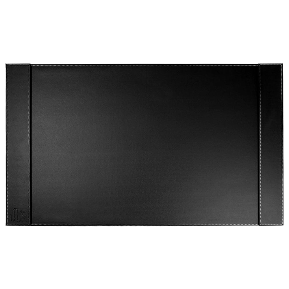 SUM Edge Series Hard Surface Stationary Vegan Leather Office Table top Desk Pad 34 x 20 for Desktops or Laptops