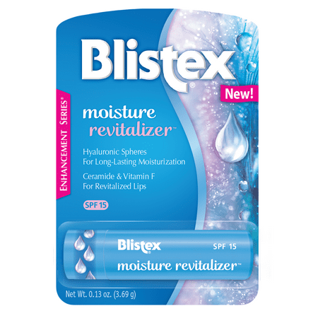 Blistex Moisture Revitalizer Lip Balm, Ceramide & Vitamin F and Hyaluronic Formula, 0.13 OZ