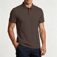 thumbnail image 2 of FAWUUDO Men's Shirts Short Sleeve Moisture Wicking Performance Collared Shirt for Work Casual Sports Coffee, 2 of 7