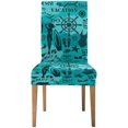 thumbnail image 1 of RYLABLUE Ocean Beach Pattern Stretch Chair Cover Protector Seat Slipcover for Dining Room Hotel Wedding Party Set of 1, 1 of 5