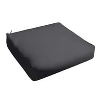 Sorra Home Black Indoor/Outdoor Deep Seating Cushion, Round Front
