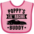 thumbnail image 3 of Inktastic Poppy's Lil' Racing Buddy with Car Silhouette Boys or Girls Baby Bib, 3 of 4