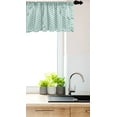 thumbnail image 3 of Ambesonne Beach Window Valance, Narrow Striped Conceptual Sea Waves Pattern Circular Rounded Rippled Swirled, Curtain Valance for Kitchen Bedroom Decor with Rod Pocket, 54" X 18", Sky Blue White, 3 of 3